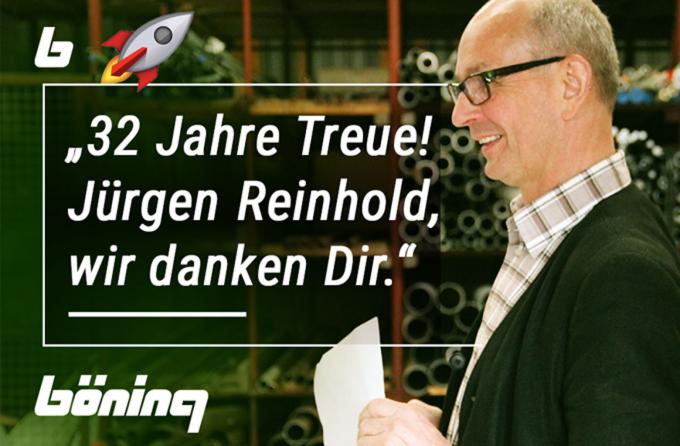 Jubiläum Jürgen Reinhold, 32 Jahre, Horst Böning Heizung Sanitär in Rendsburg